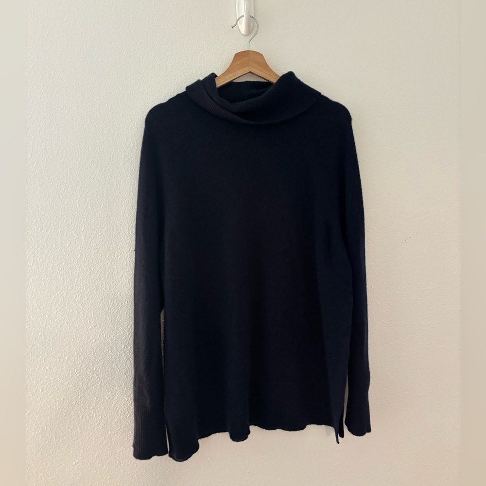 alashan cashmere blue turtleneck sweater